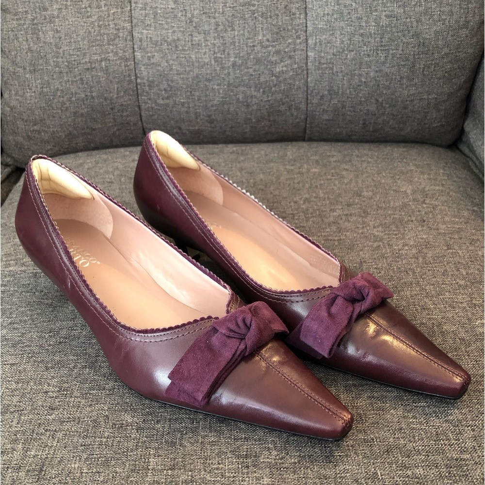 Franco Sarto Gracie Violet Pointed Toe Kitten Heel 10M